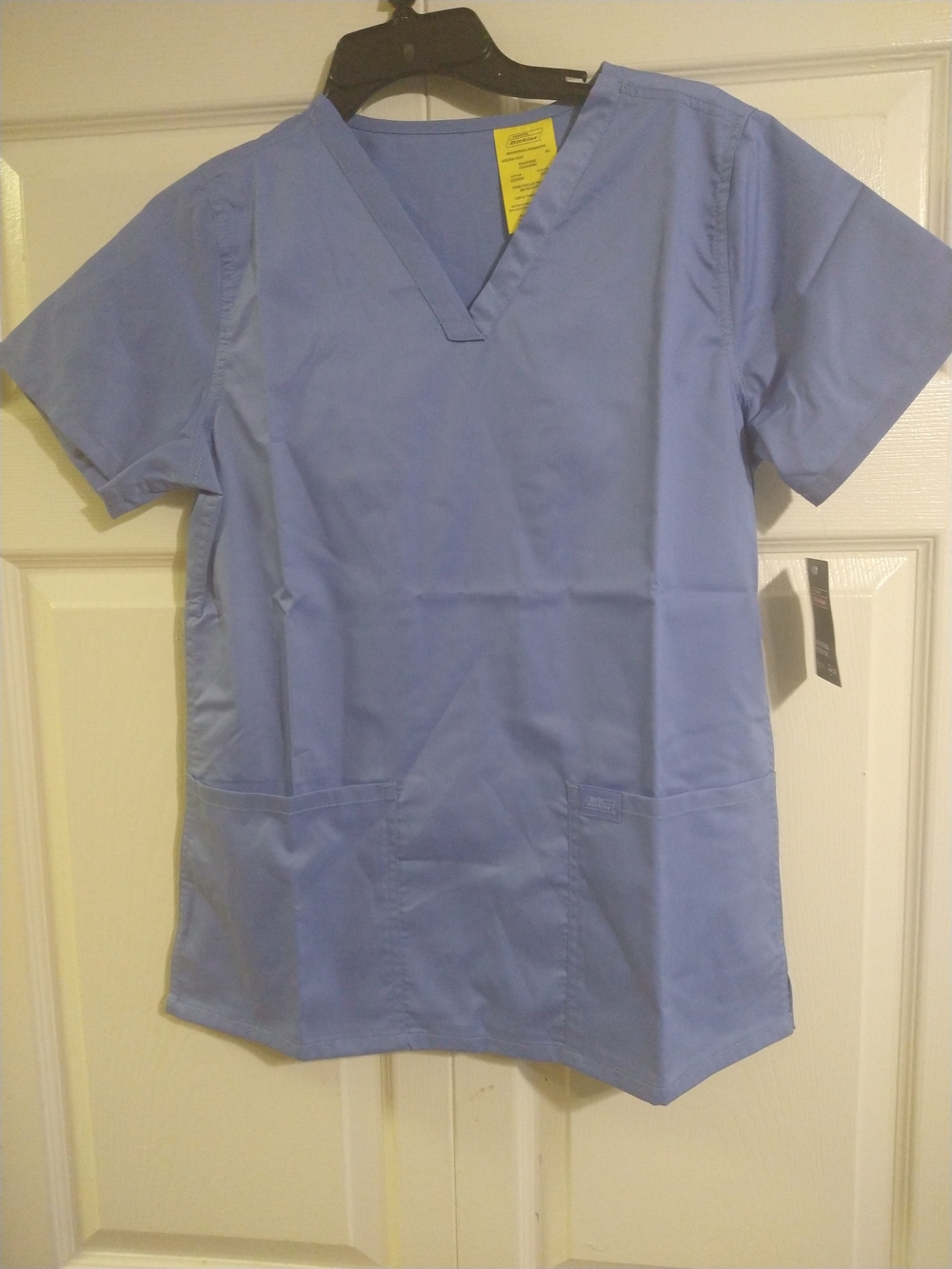 Dickies Women's Light Periwinkle V-Neck Short Sleeve Scrub Set